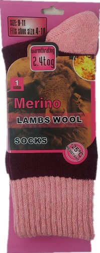 6 Pairs Women MERINO WOOL THERMAL HEAVY DUTY EXTRA THICK Quality WORK SOCKS - Picture 7 of 9