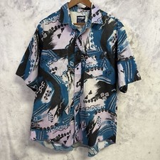 Vintage Wrangler Button Up Shirt Mens XL Short Sleeve Western Cowboy 24.5x29