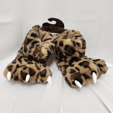 Lazy One Fun Paw Slippers Leopard Print Claws Unisex Kids Adult Choose size