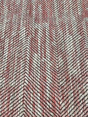 Colefax & Fowler Herringbone Upholstery Fabric- Pennard Pale Red 1.85yd F4233/02