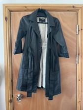 Elisabetta Franchi Designer Jacket, Black With Gold Buckle, Size Small