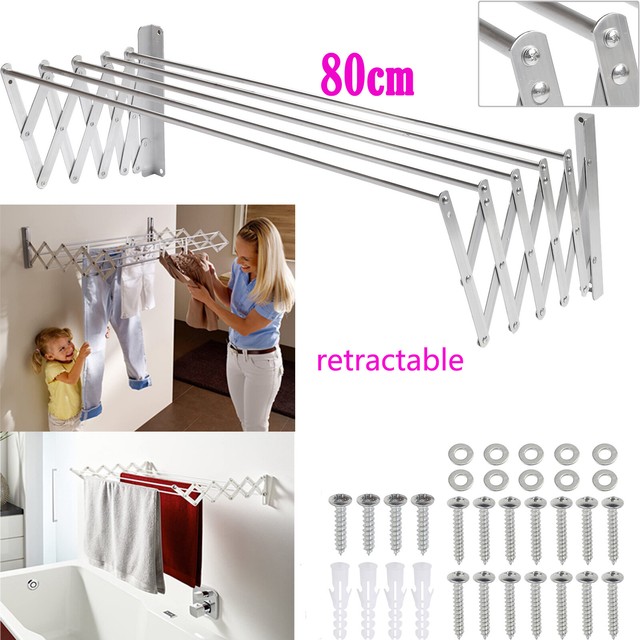 Alton Expandable Clothes Dryer Hanging Laundry Drying Rack Accordian Wall  Mount for sale online | eBay