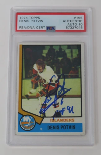 Denis Potvin HOF Signed Autograph 1974 Topps RC Rookie Card # 195 PSA 10 Auto