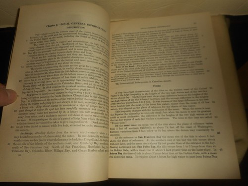 US Navy Dept. COAST PILOT Pacific Coast California Oregon Washington Book 1942 - Picture 21 of 24