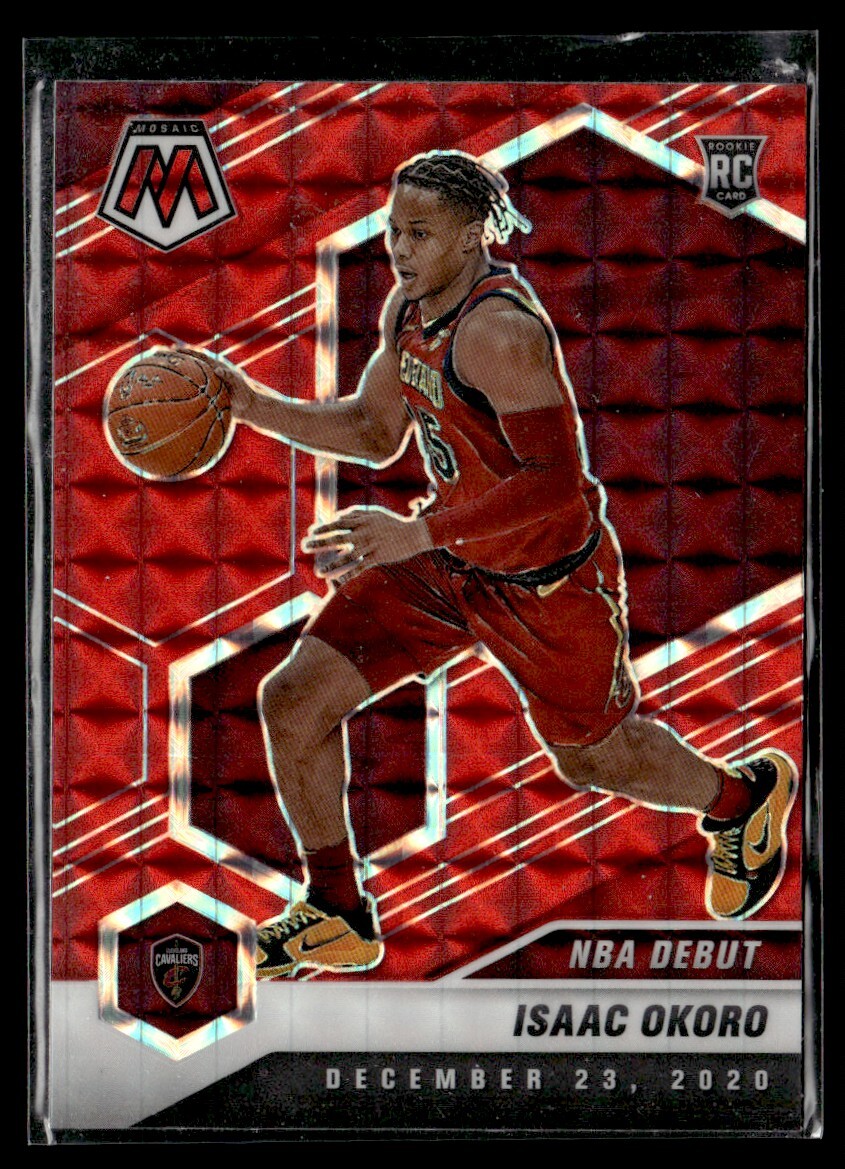 2020-21 Panini Mosaic Red Isaac Okoro Rookie Cleveland Cavaliers #271