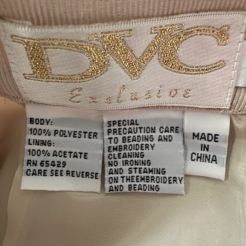 Donna Vinci Gold and Long Skirt Suit Crystal Beaded Sz 10 Church Easter - Picture 11 of 11