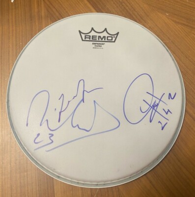 * FRONT 242 * signed 10'' REMO drumhead * JEAN-LUC, PATRICK & RICHARD * PROOF * 1