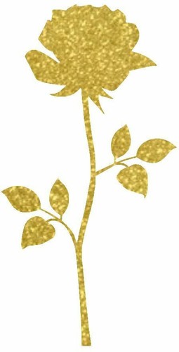 Rose Flower Glitter Vinyl Decal Sticker Window Wall Mirror Car Art 10 colours - Picture 14 of 20