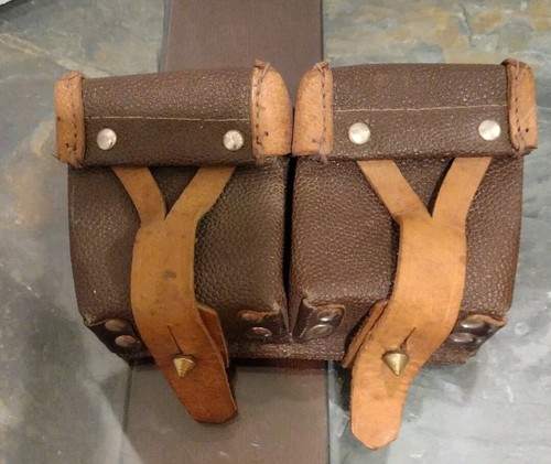 WW1 LEATHER AMMO Double POUCH