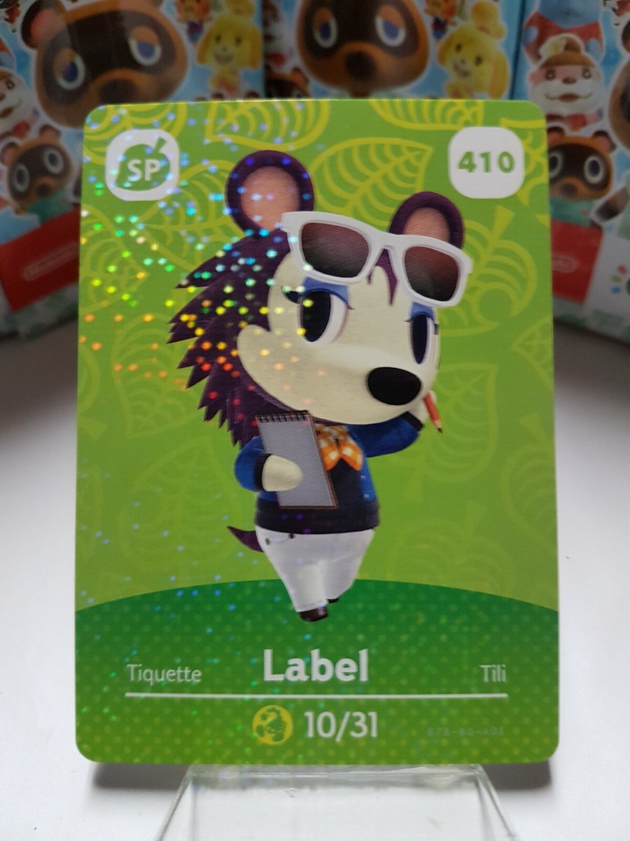 Carta Amiibo Animal Crossing #410 LABEL - Serie 5 - Mai Scansionata, Come Nuova