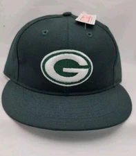 Vintage Green Bay Packers Pro-line Fitted Hat Flat Bill By American Needle USA