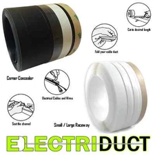 EZ Hidewire Surface Cable Raceway and Corner Concealer Roll - White, Black