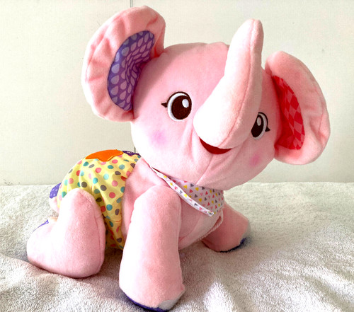 VTech Explore & Crawl Pink Elephant Plush Baby and Toddler Toy