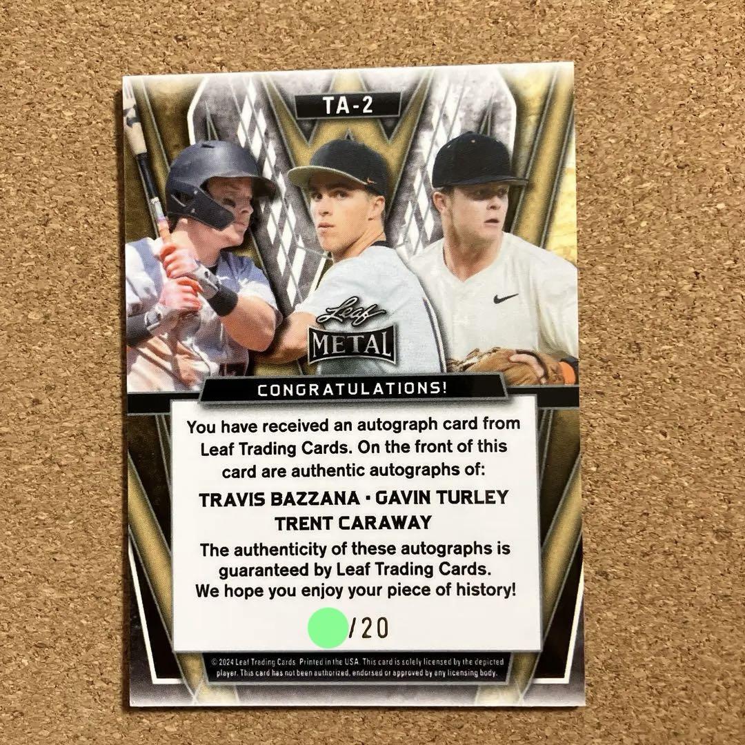 Bazzana Turley Caraway Triple Sign Auto Leaf | eBay