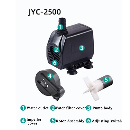 Pompa acqua sommersa piccola 25-80W acquario laghetto pesci serbatoio mini fontana 220V - Foto 11 di 14