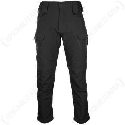 Softshellhose schwarz - Slim Fit 3-lagig wasserabweisend verstärkte Knie
