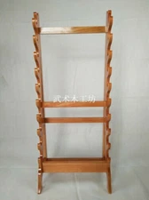 10 Layer Sword Rack, Solid Wood Sword Base, Sword and Cold Weapon Display Rack