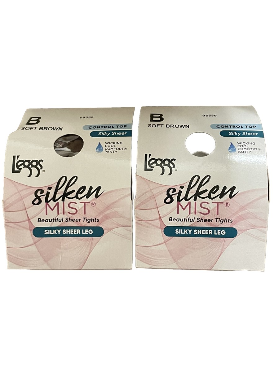 Leggs Silken Mist Control Top Size B Sun Beige Pantyhose Ultra - Foto 11