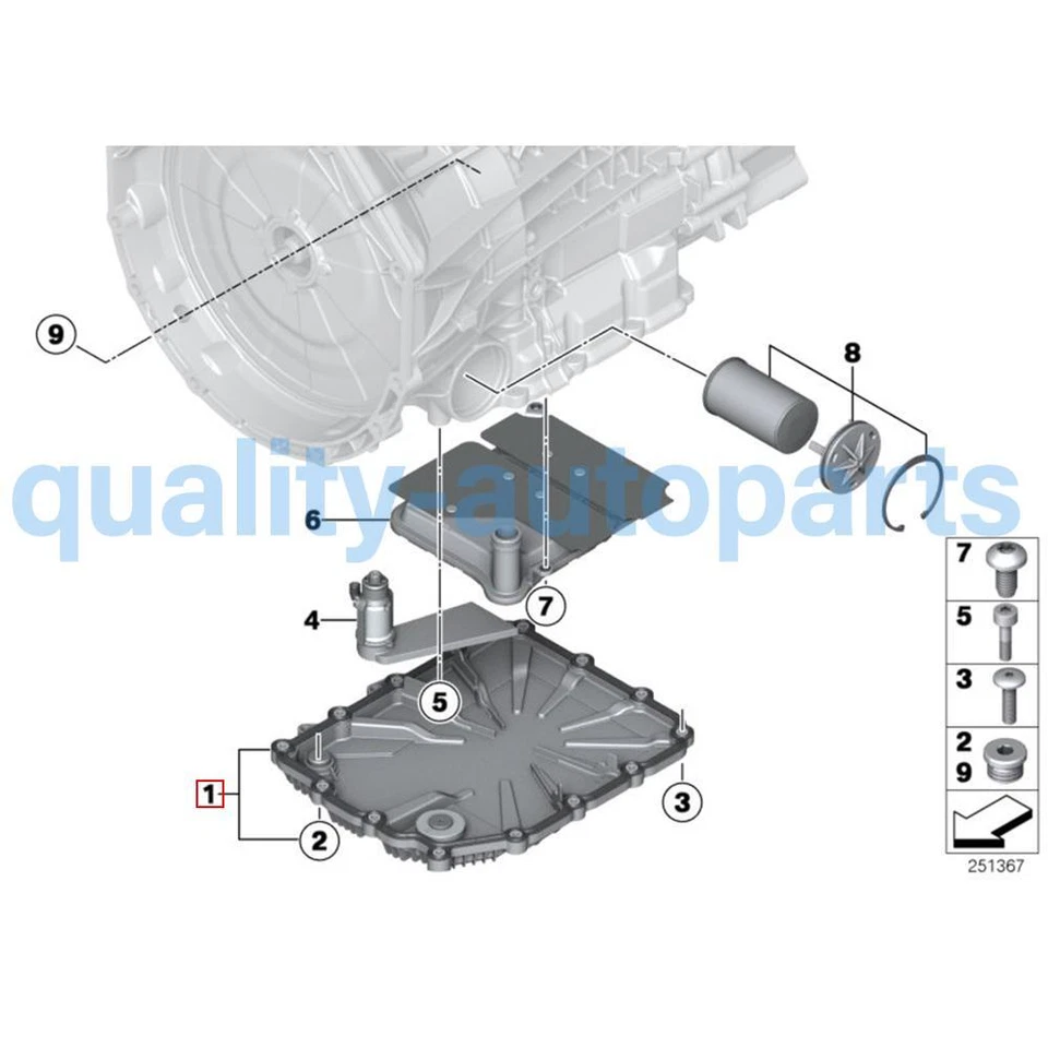 Cárter de aceite de transmisión de doble embrague automático 28108070791 para BMW F80 F82 F83 M3 M4 E89 Foto 2 de 4