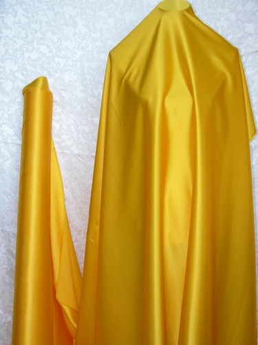 New 100% Silk Charmeuse Fabric Rich Gold Per Yard - Picture 2 of 2