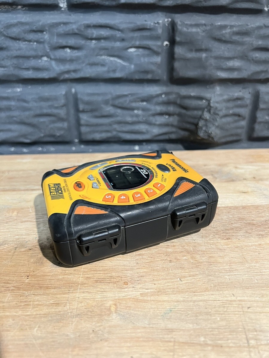 [メンテ稼動品]パナソニックショックウェーブ　カセットプレーヤーRQ-SW45V Panasonic Shock Wave XBS AM FM Radio Cassette Player Yellow