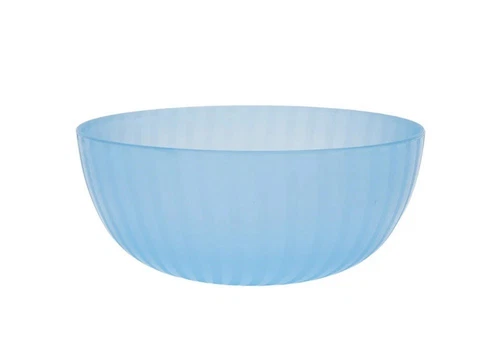 Set of 4 | MAINSTAYS Plastic 38oz Cereal Bowls, Round Swirl Translucent • Blue