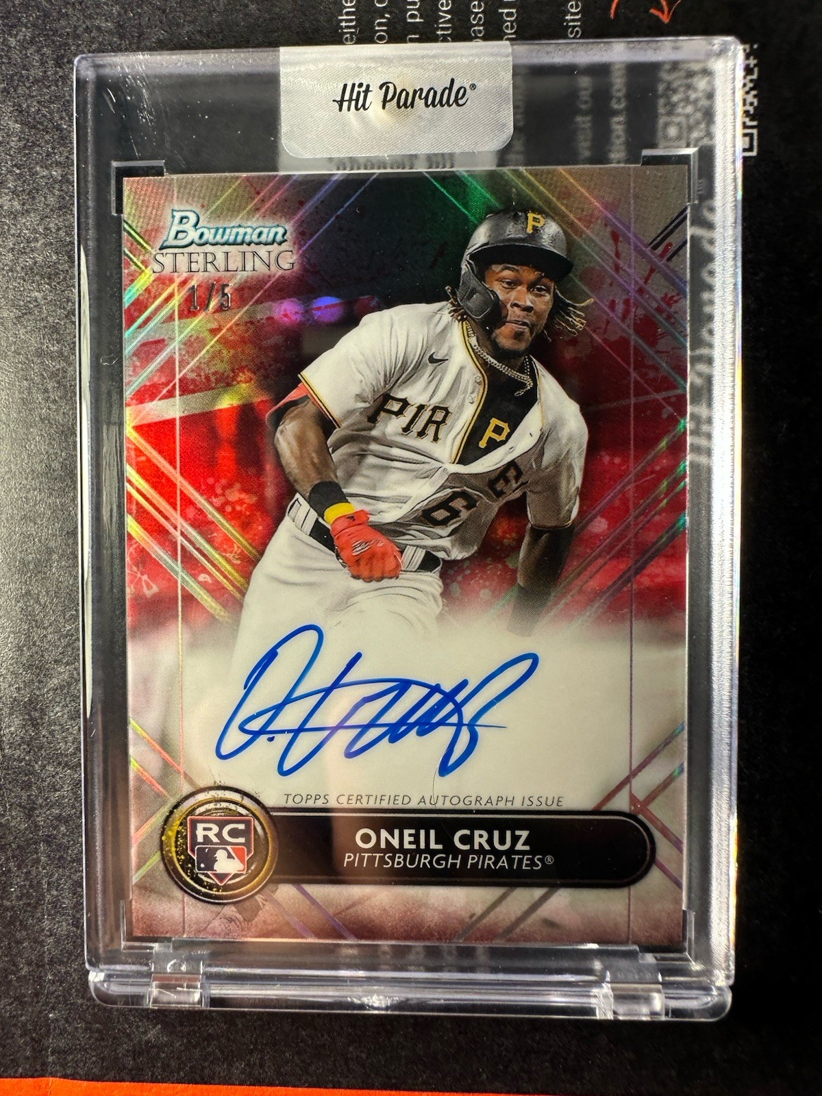 2022 Bowman Sterling - Rookie Autographs Oneil Cruz #RA-OC Red Refractor 1/5