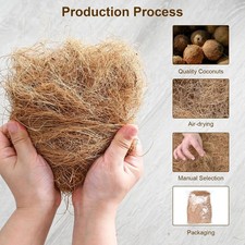 2PCS Coconut Fiber Nesting Material for Birds - Finch Canary Bedding Substrate