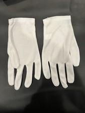 White cotton gloves with elastic wrist gloves festival