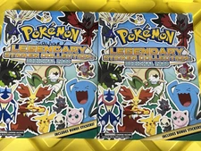 POKEMON LEGENDARY STICKER COLLECTION: REGIONAL PASS Partially Used Lot of 2