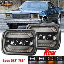 Dot 5x7 7x6 Led Headlight Hi-lo Fit Chevy El Camino 1978-1981 Malibu Luv Truck