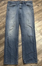 Agave Jeans Mens 35x34 Gingo Classic Straight Blue USA Made Denim 100% Cotton