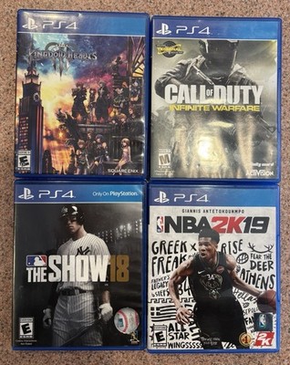 PS4 Game Lot Bundle - KH III, COD Infinite Warfare, MLB 18, NBA 2K19 - Tested