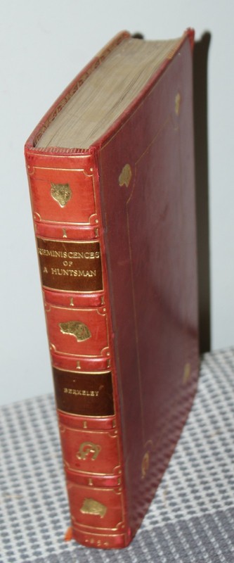RARE ANTIQUE Leather Book 1854 REMINISCENCES OF A HUNTSMAN Hunting BERKELEY