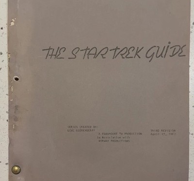 1967 The STAR TREK WRITER'S GUIDE Third Revision Paramount Gene Roddenberry VTG
