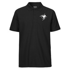 Herren Polo Shirt Spinne Silhouette Geschenkidee Spinne Geschenk Präsent Mitbrin