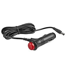 5.5x2.1mm Car Cigarette Lighter Adapter Plug Cord with Switch Button, 6.5ft 1...