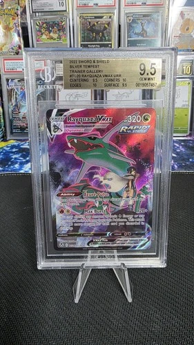 2002 Pokémon BGS 9.5 Rayquaza VMAX URR Silver Tempest #TG20