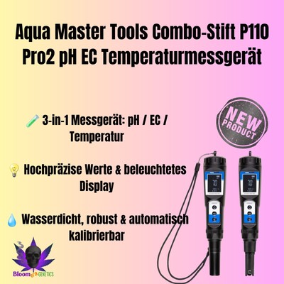 P110 Pro2 Combo-Stift pH EC Temperatur Messgerät   wasserdicht, präzise, LCD 