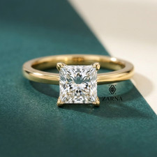 1.00 Ct. Princess Cut Classic Solitaire Lab G...