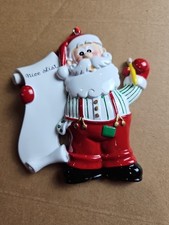 Personalized Santa With Nice List Christmas Ornament ,Customized With Names