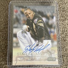 2015 Topps Stadium Club - Autographs Starling Marte #SCA-SM (AU) Pirates Royals
