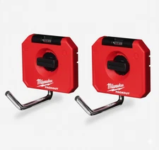 Milwaukee 48-22-8328 PACKOUT 4" Single Straight Hook Wall Mount – 2 Pack
