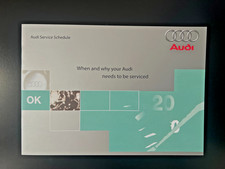 AUDI SERVICE BOOK STAMPED COVERS ALL MODELS A1 A3 S3 A4 A5 A5 Q3 Q5 Q7 TT