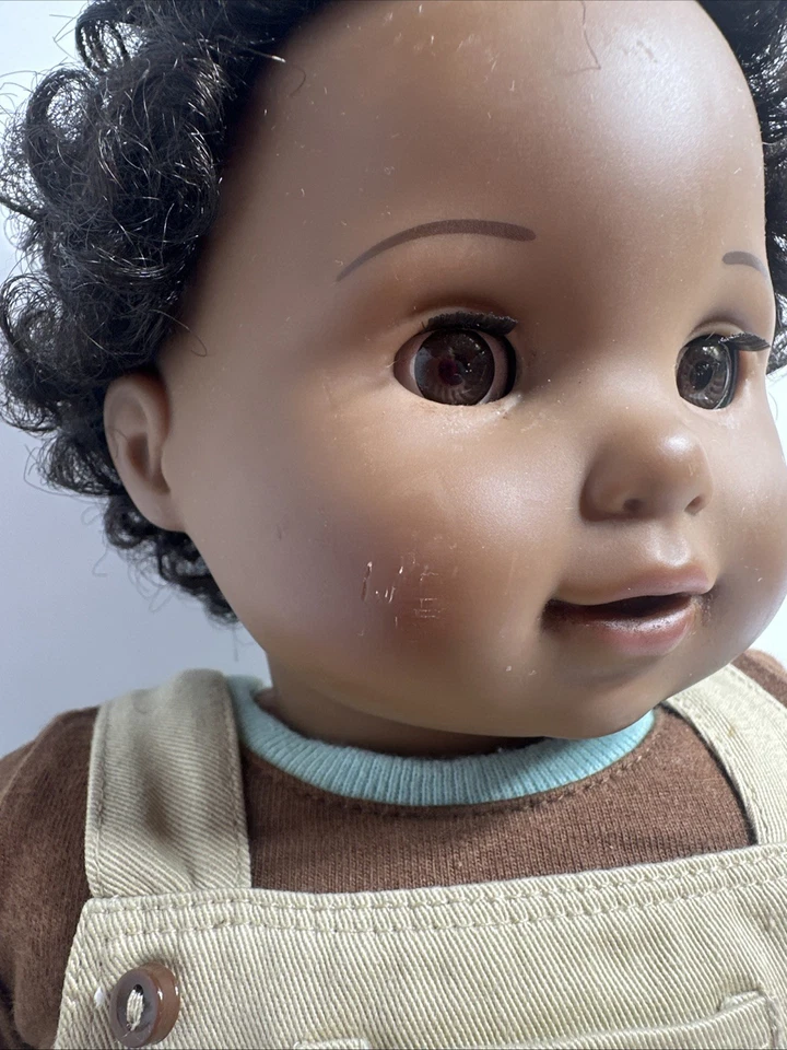 American Girl Bitty Baby Boy Doll Twin African American Hair Retired Outfit Incl - Image 3 of 4
