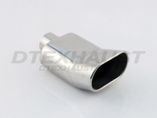 Stainless Steel Exhaust Tip Rolled Turn-up 2.25 Inlet 5x3.25 Outlet 9.5 Long Stainless Steel Exhaust Tip Rolled Turn-up 2.25 Inlet 5x3.25 Outlet 9.5 Long