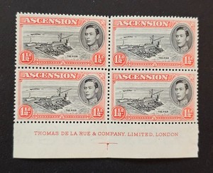 Ascension Island 1938 KGVI Stamps Sc 42. SG 40 Thomas De La Rue & Co Ltd MNH