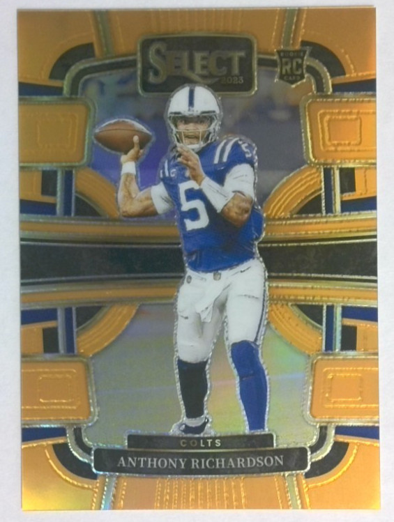 2023 PANINI SELECT ORANGE PRIZM #43 ANTHONY RICHARDSON ROOKIE RC 8 /49