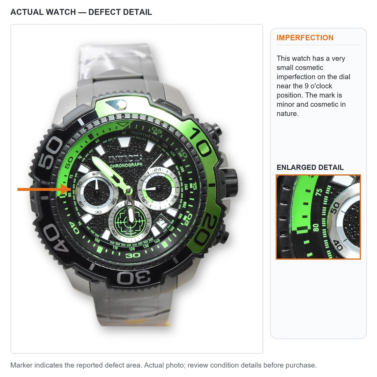 Reloj Invicta Hombre 48mm Titanio Cronógrafo Cuarzo Esfera Verde 100M 49494