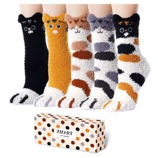 Women Fluffy Slipper Socks Fuzzy Animal Winter Warm Christmas Stocking Gift